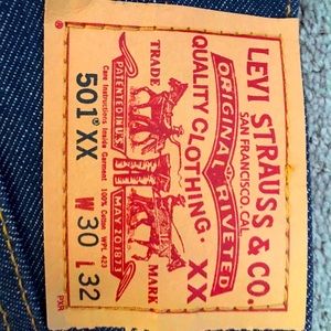 LEVIS 501 STF JEANS (WORN ONCE!), NO CUTS, NO HEMS